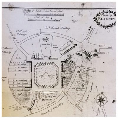 Blarney village plan late 1700s